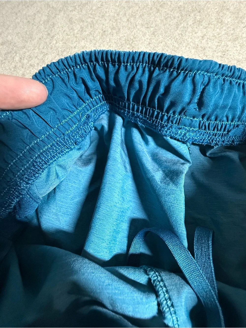 Nike Women's Teal‎ Blue Athletic Shorts with White Swoosh